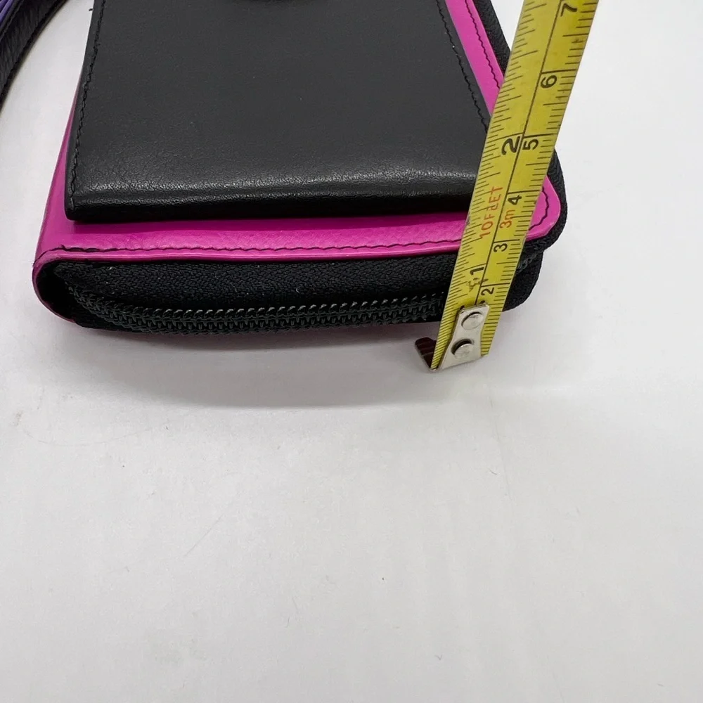 Beautiful Buttery Leather Wristlet Multicolored Zip Around
